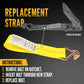 2" x 11" Replacement Ratchet Strap Fixed End - Wire Hook / Bolt Loop | No Ratchet