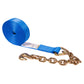 2" x 30' Winch Strap with Chain Extension | Blue