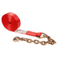 2" x 30' Winch Strap with Chain Extension | Red