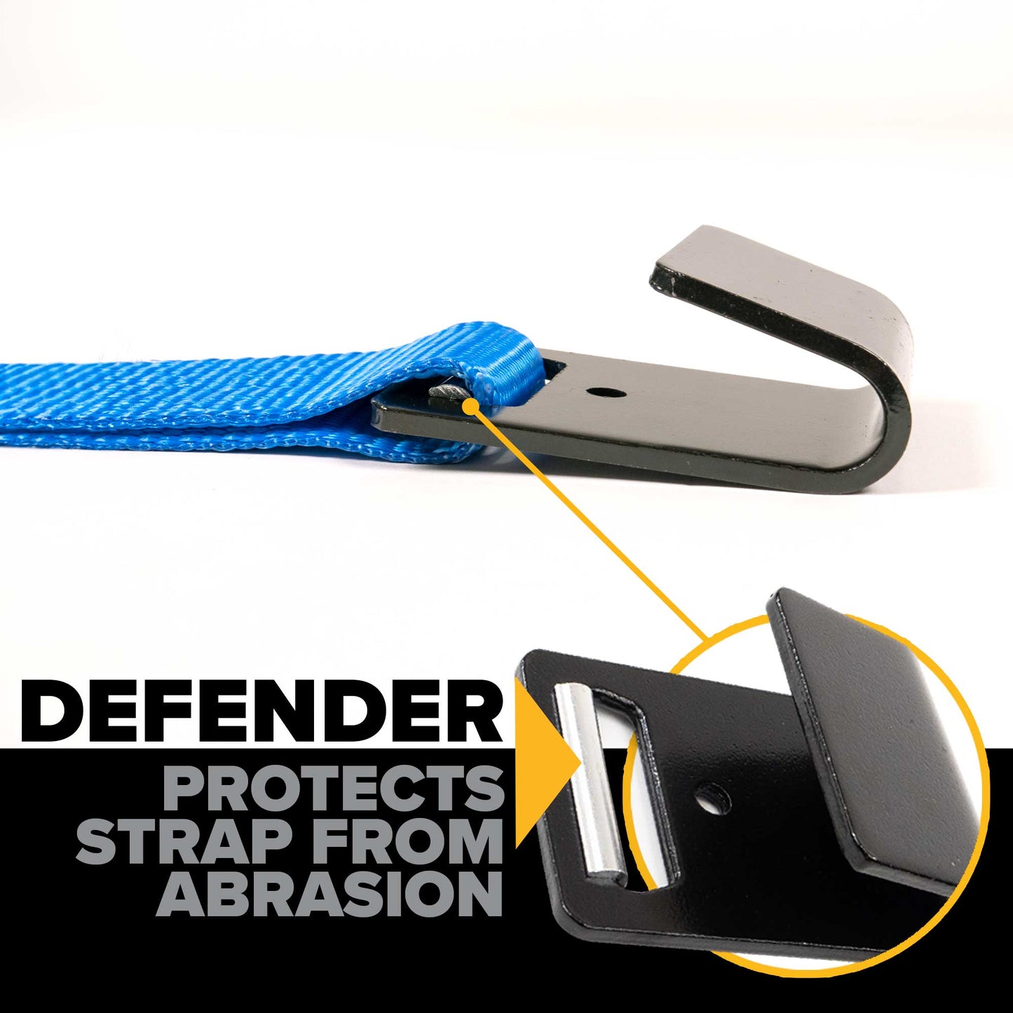 2" x 20' Winch Strap with Flat Hook | Blue
