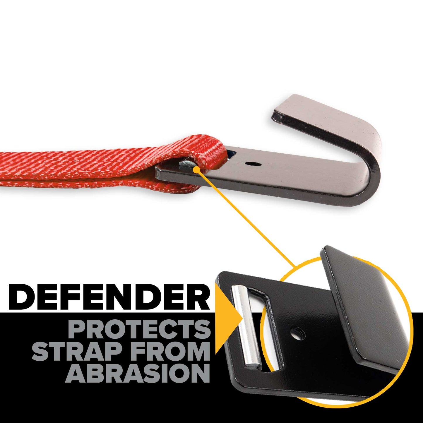 2" x 20' Winch Strap with Flat Hook | Red