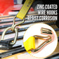2" x 30' Winch Strap with Wire Hook | Yellow