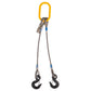 1/4" x 18' 2-Leg Wire Rope Bridle Sling with Eye Hooks