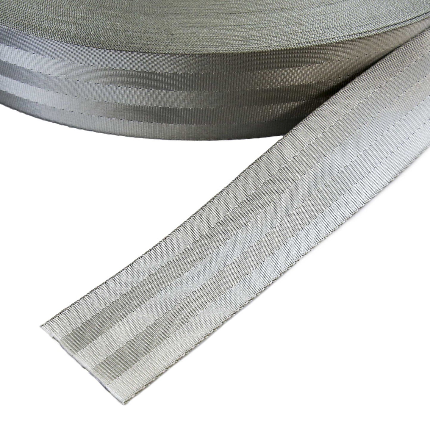 1-15/16" x 300' 6K Gray 5 Panel Polyester Seat Belt Style Webbing