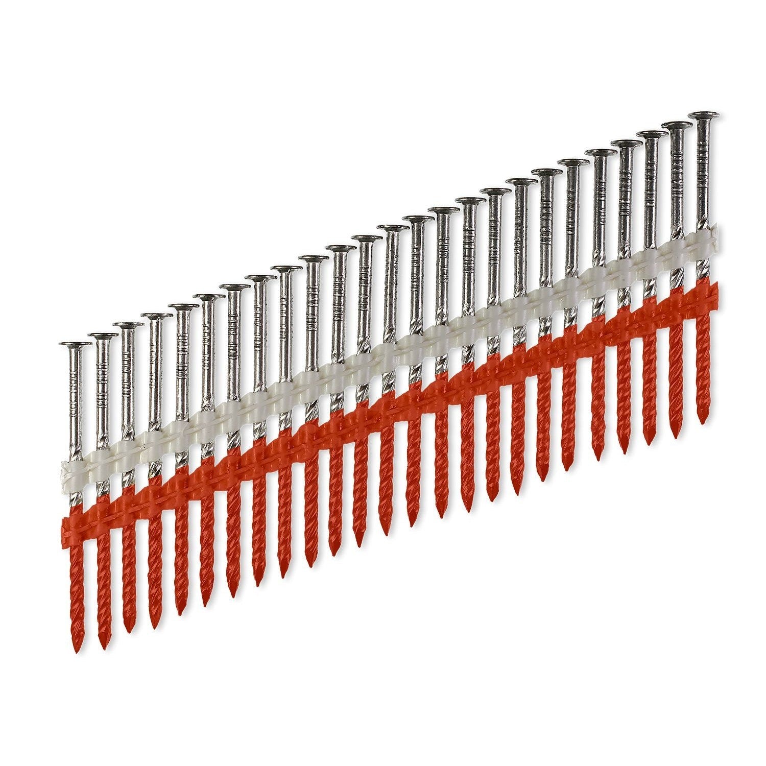 2022 Degree Plastic Strip Full Round Head Screw-Shank Nail Orange Tip