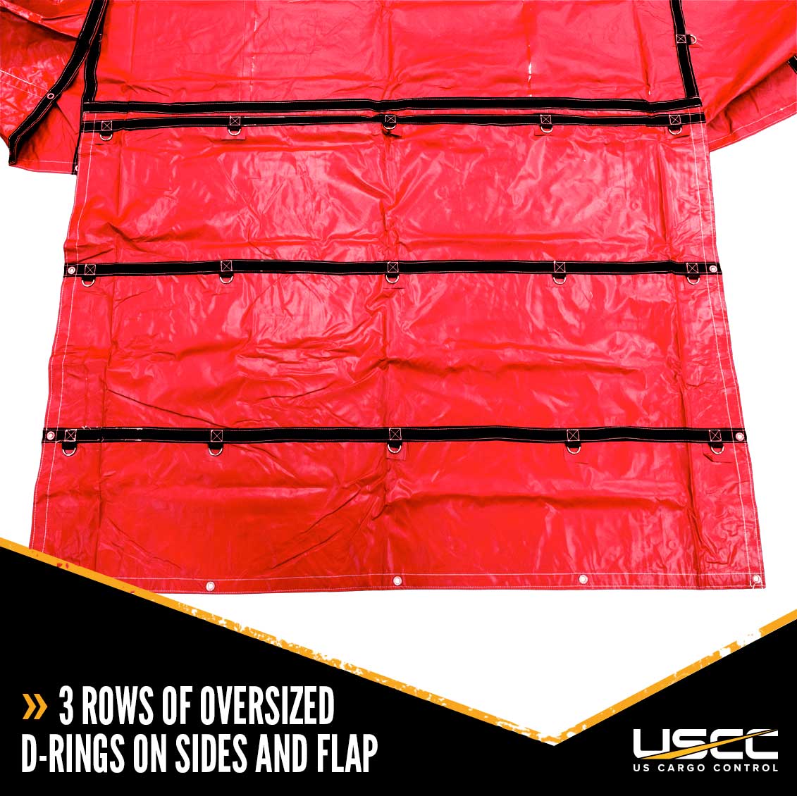 Lumber Tarp 20 foot x 28 foot (6 foot Drop & Flap) 14 oz18 oz Combo Red Tarp image 5 of 9