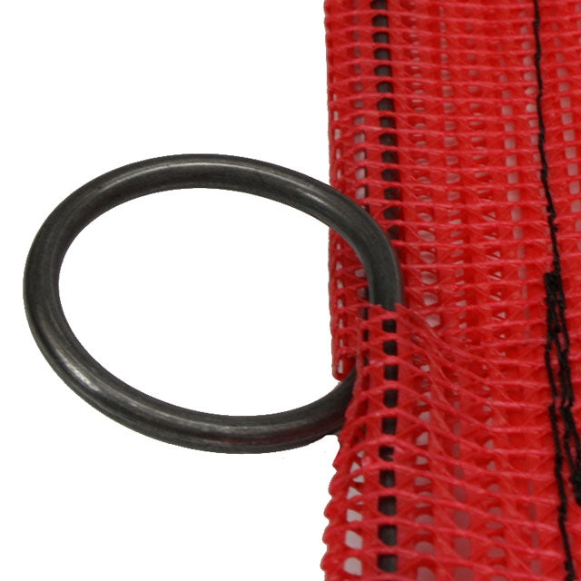 Red Mesh Safety Flag w/ wire rod: 18" x 18"- DOT Compliant