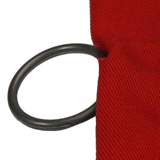 Red Safety Flag w/ Wire Rod: Poly/Cotton 18" x 18"