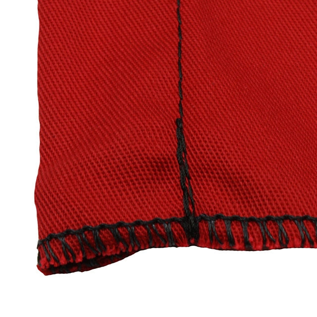 Red Safety Flag w/ Wire Rod: Poly/Cotton 18" x 18"
