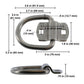 2-5/16" Bolt-On D-Ring with Mounting Bracket - Galvanized - 12,000 lbs. BS | 50-Pack