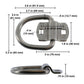 2-5/16" Bolt-On D-Ring with Mounting Bracket - 316 Stainless - 6,000 lbs. BS