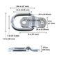 1" Bolt-On D-Ring with Mounting Bracket - Galvanized - 1,200 lbs. BS