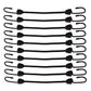 5/16" x 12" Black Bungee Cords (bundle of 10) - 8mm