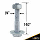 #14 E-Track Fastener Pack 1-1/2" Hex Bolt, Nut & Washer (10 pk)