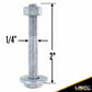 #14 E-Track Fastener Pack 2" Hex Bolt, Nut & Washer (10 pk)
