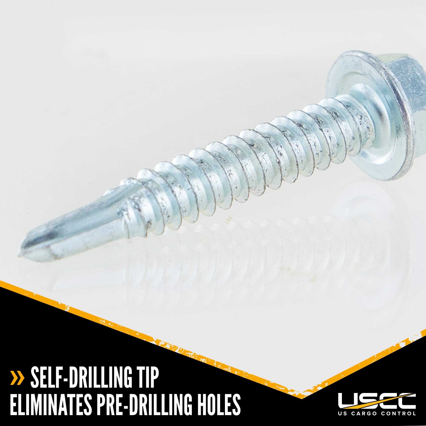 #14 1-1/2" E-Track Hex Screws w/ Self Drilling Tip (10 pk)