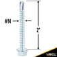 #14 2" E-Track Hex Screw Pack w/ Self Drilling Tip (10 pk)