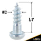 #12 X 3/4" E-Track Wood Screw w/ Round Phillips Head (10 pk)