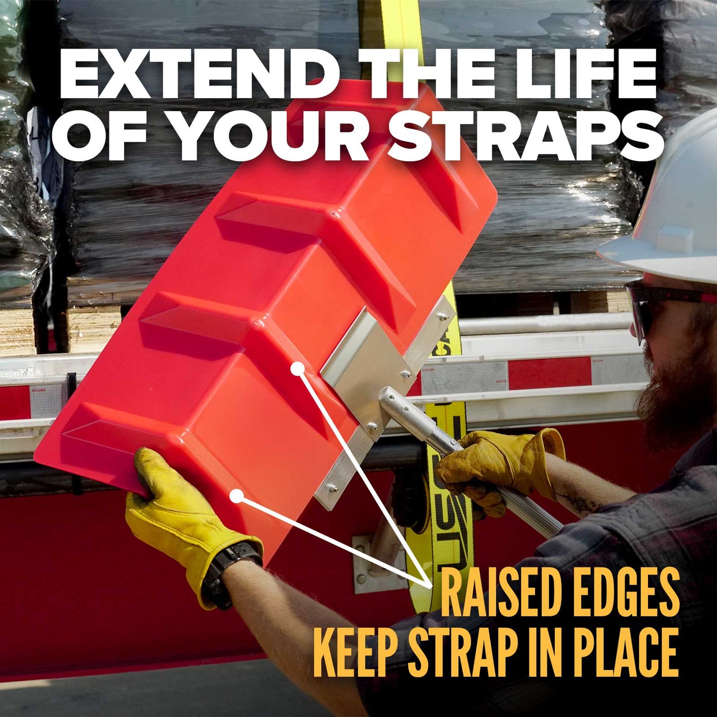 24" Cargo Corner Protector | Red Plastic | 400-Pack (Pallet)