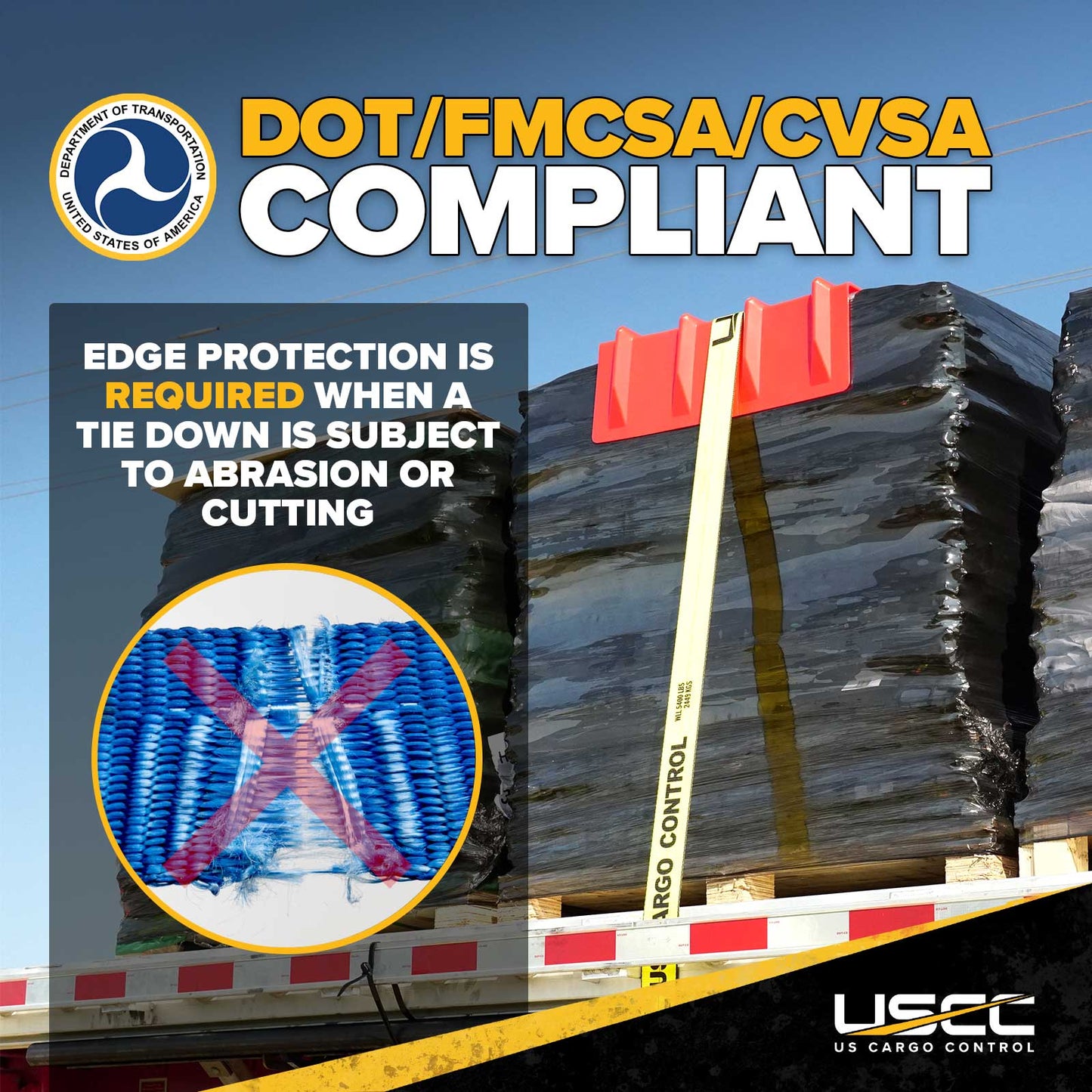 24" Cargo Corner Protector | Red Plastic