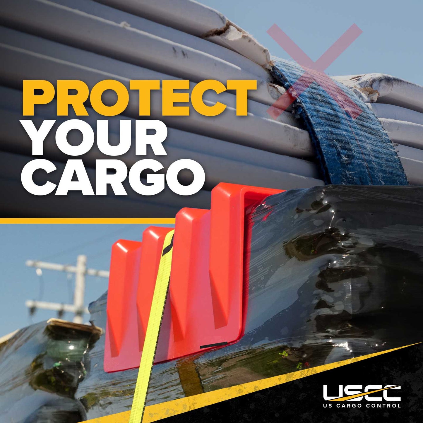 24" Cargo Corner Protector | Red Plastic