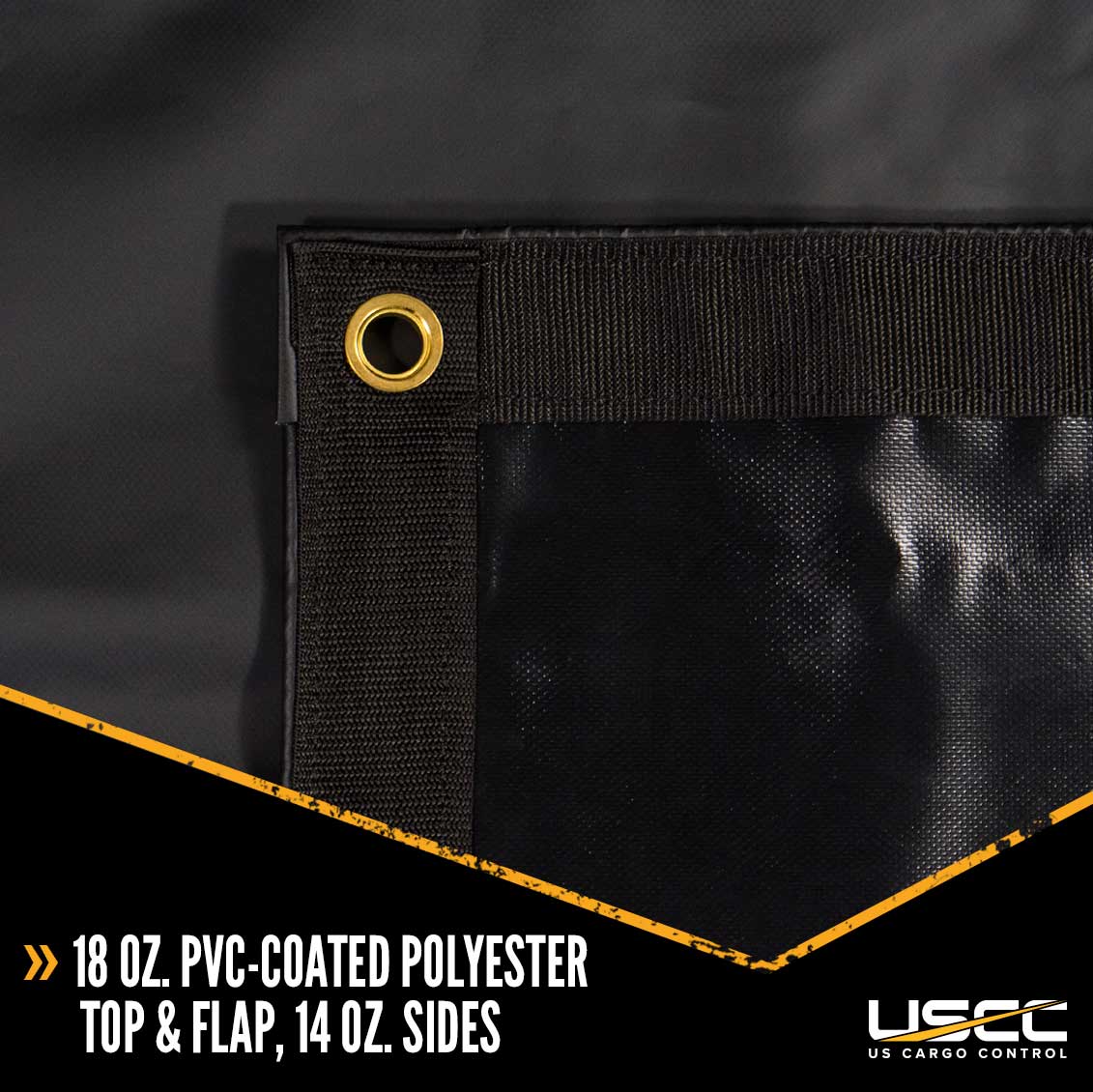 Lumber Tarp - 24' x 28' (8' Drop & Flap) - 14 oz./18 oz. Combo Black Tarp