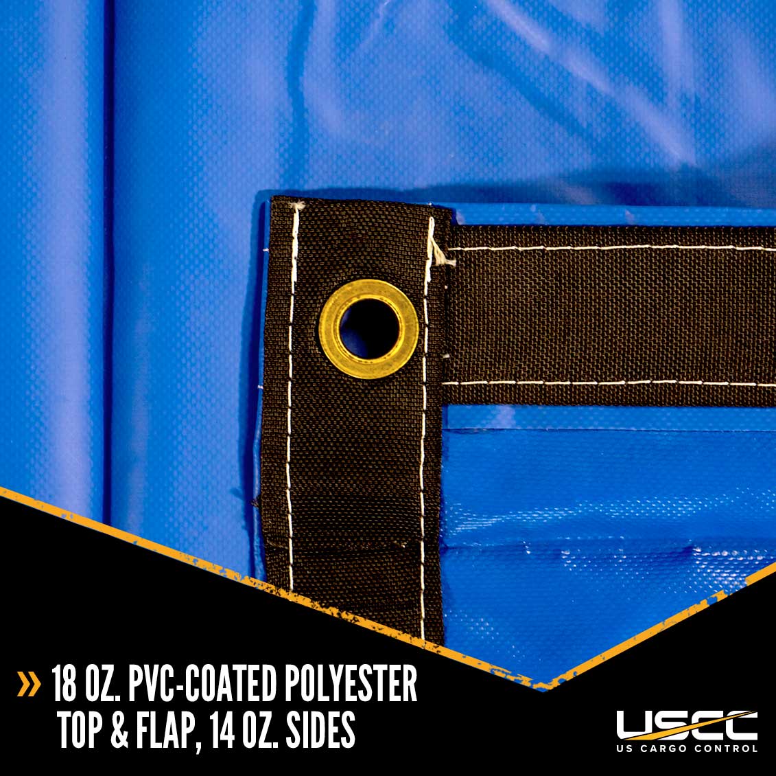 Lumber Tarp 24 foot x 28 foot (8 foot Drop & Flap) 14 oz18 oz Combo Blue Tarp image 2 of 9