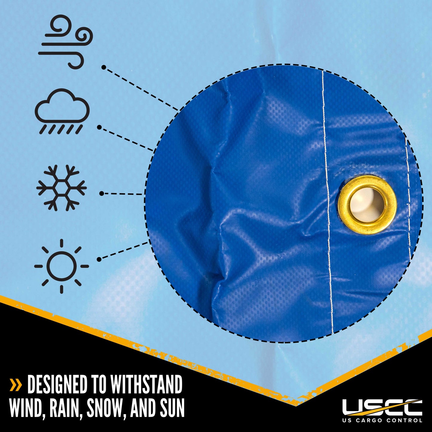 Lumber Tarp 24 foot x 28 foot (8 foot Drop & Flap) 14 oz18 oz Combo Blue Tarp image 3 of 9