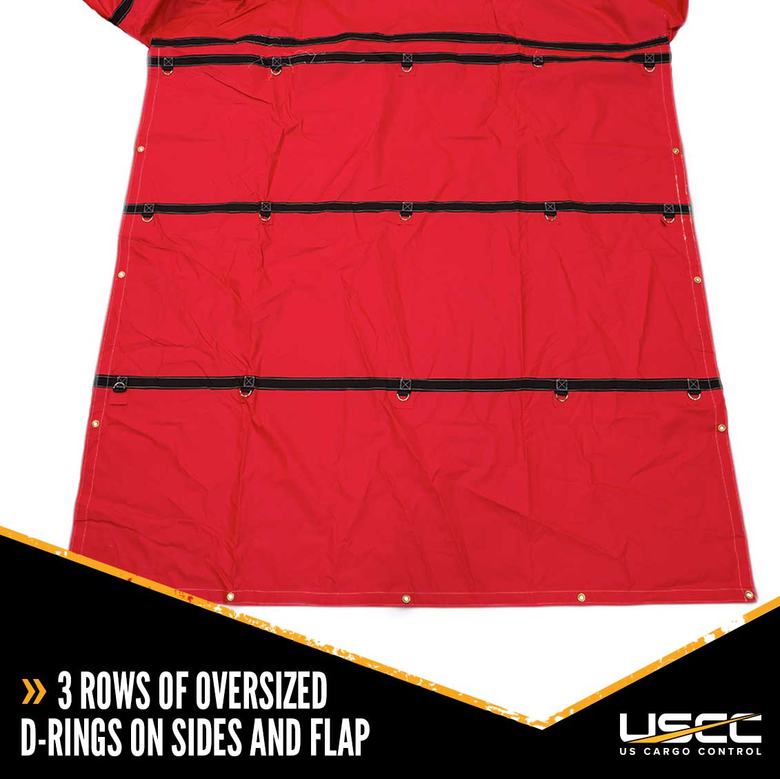Lumber Tarp - 24' x 28' (8' Drop & Flap) - 14 oz./18 oz. Combo Red Tarp