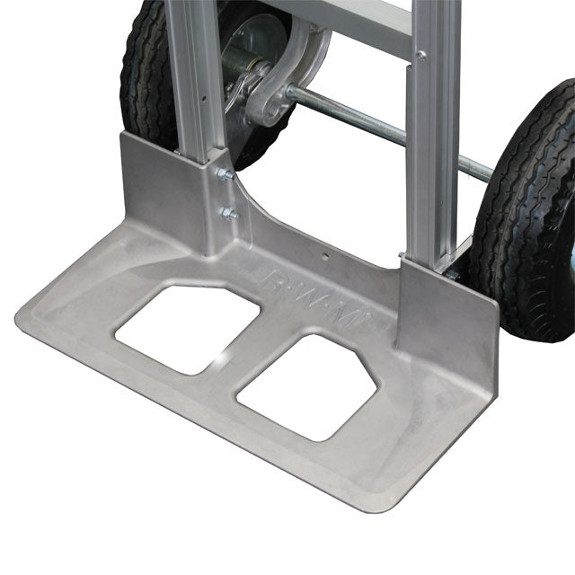 Pneumatic Wheel Aluminum Dolly Hand Truck with Vertical Loop Handle & Wide Width Nose Plate