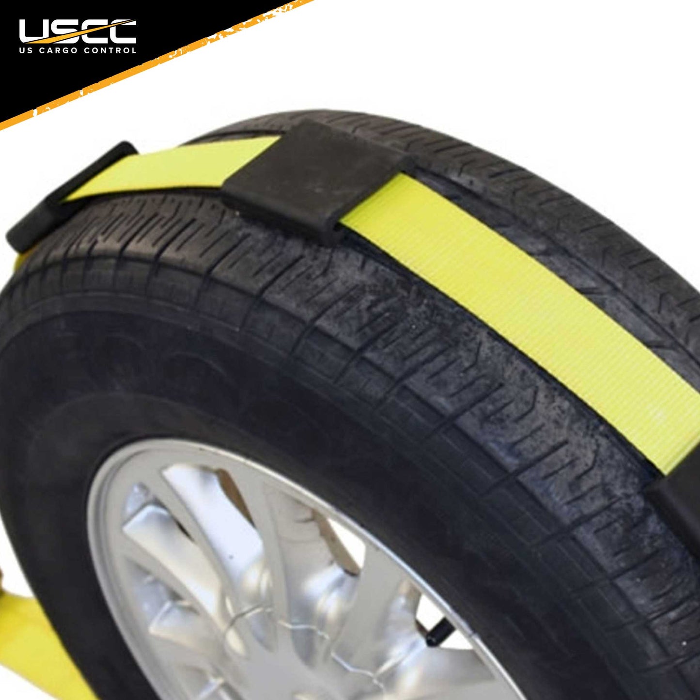 2" x 10' OEM Replacement Wheel Strap with 2 Swivel J Hooks and 3 Adjustable Rubber Cleats