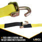 2" x 10' OEM Replacement Wheel Strap with 2 Swivel J Hooks and 3 Adjustable Rubber Cleats