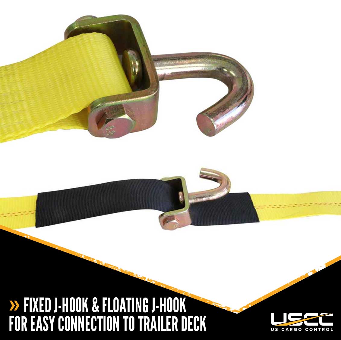 2" x 10' OEM Replacement Wheel Strap with 2 Swivel J Hooks and 3 Adjustable Rubber Cleats