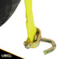 2" x 10' OEM Replacement Wheel Strap with 2 Swivel J Hooks and 3 Adjustable Rubber Cleats