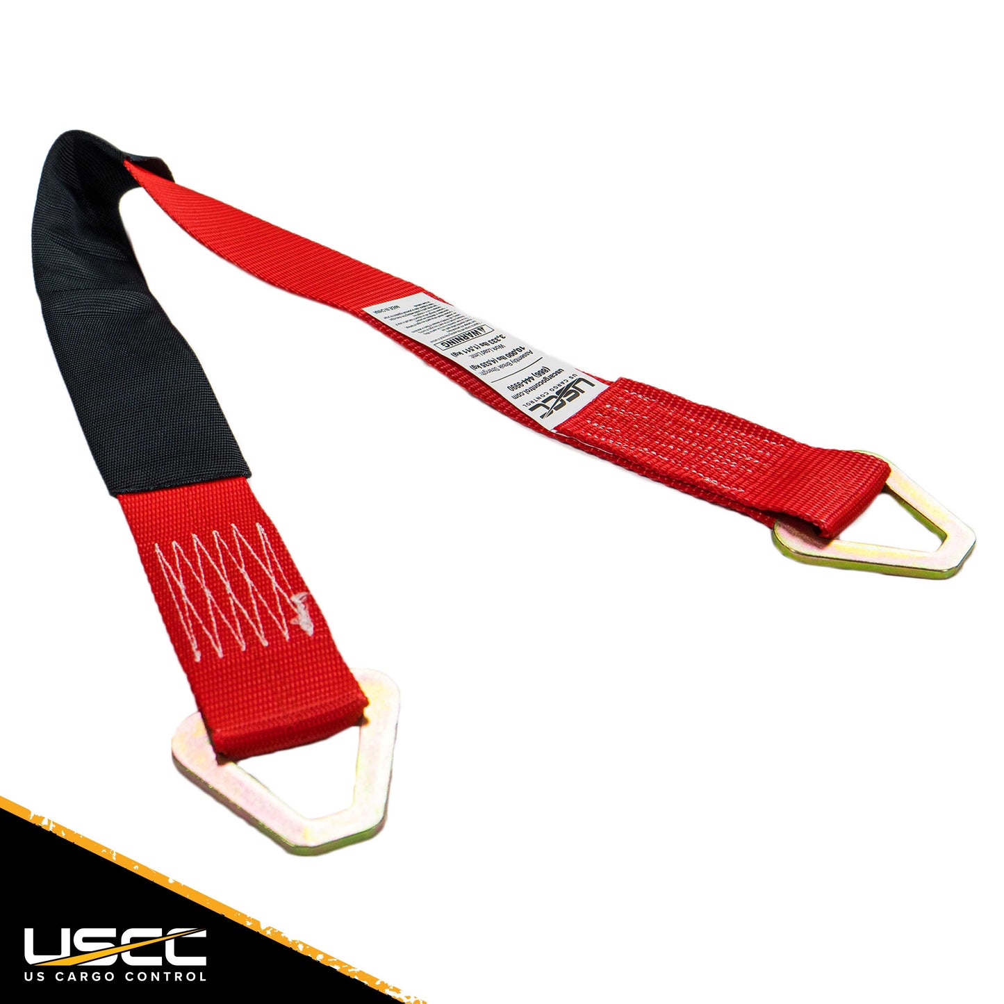2" x 3' Red Axle Strap w/ 2" Stamped D-Rings