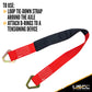 2" x 3' Red Axle Strap w/ 2" Stamped D-Rings