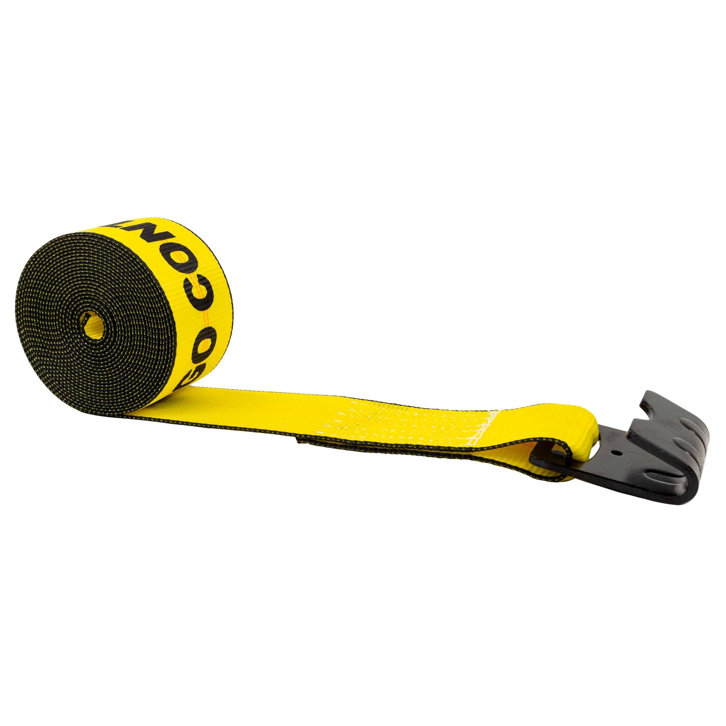 3" X 50' Winch Strap with Flat Hook | Yellow