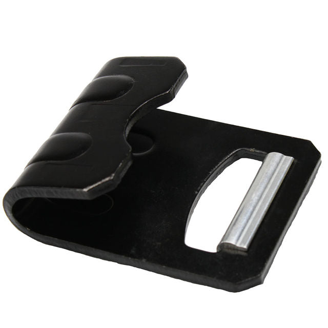 3" Black Flat Hook with Aluminum Defender | 16,200 lbs. BS