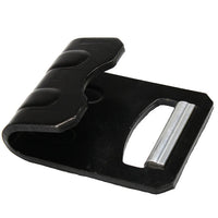3" Black Flat Hook with Aluminum Defender | 16,200 lbs. BS