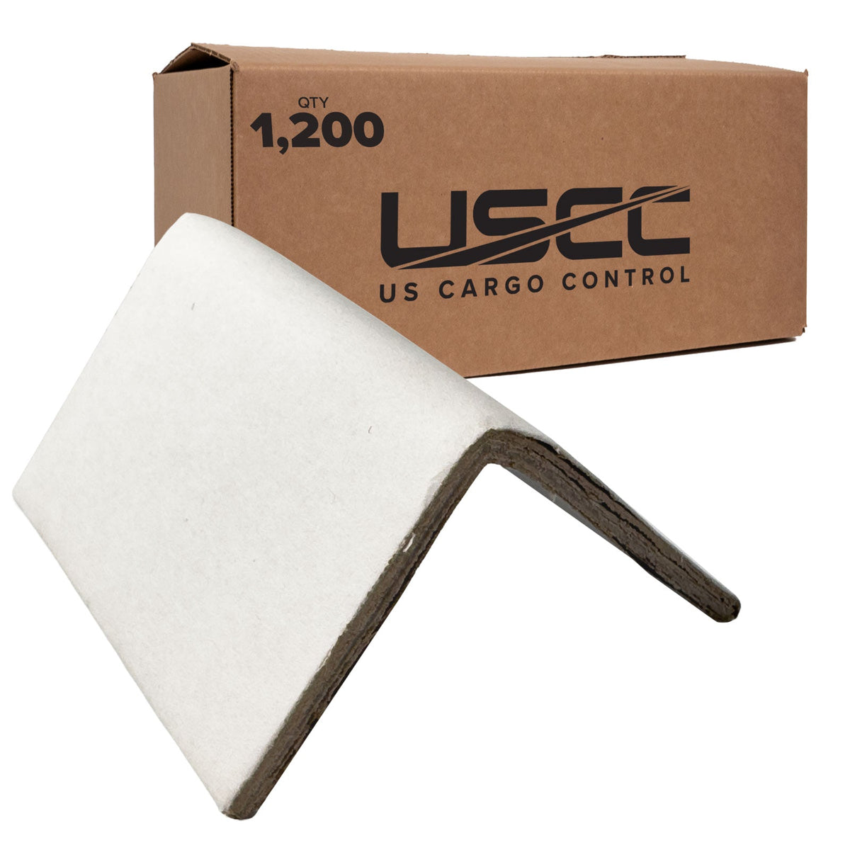 Light-Duty Cardboard Strapping Protectors | .120" Thick, 2" x 2" x 3", 1,200-Pack