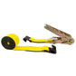 3" x 40' Ratchet Strap with Flat Hooks | Yellow