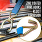 3" x 20' Ratchet Strap with Wire Hooks | Blue | 2-Pack