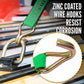 3" x 40' Ratchet Strap with Wire Hooks | Green