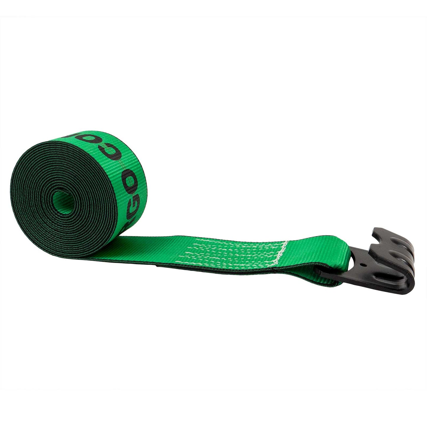 3" X 30' Winch Strap with Flat Hook | Green