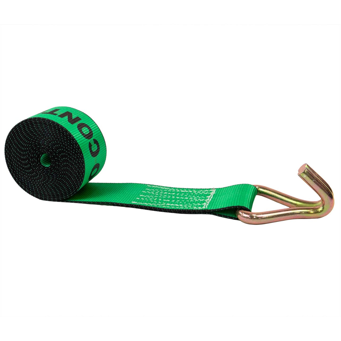 3" X 30' Winch Strap with Wire Hook | Green