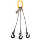 3/4" x 12' 3-Leg Wire Rope Bridle Sling with Eye Hooks