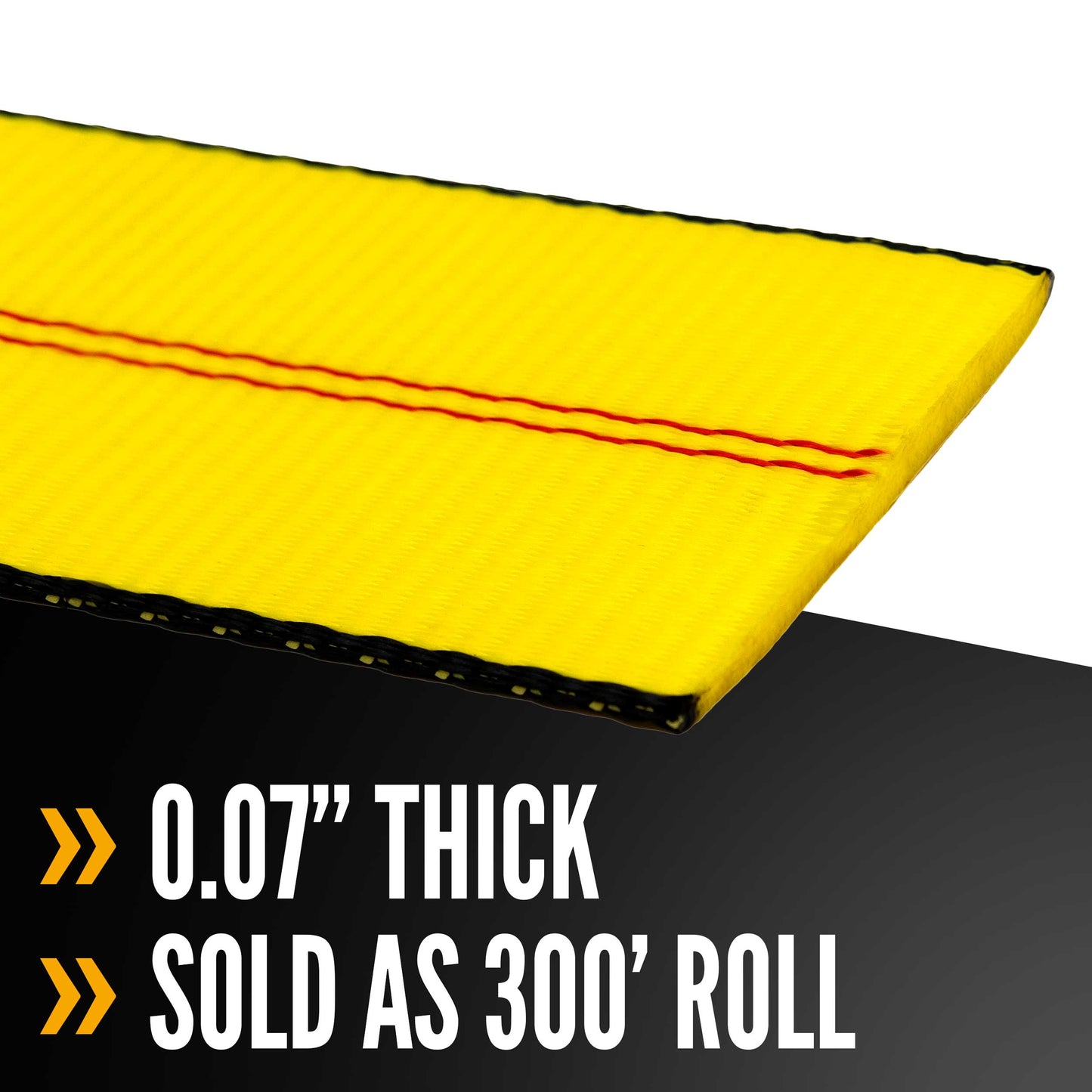 3" x 300' 18K Polyester Cargo Webbing - Yellow