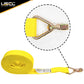 2" x 30' Ratchet Strap with Double Stud Fittings | Yellow