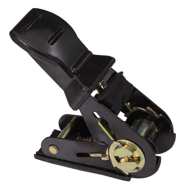 1" Black Rubber Handle Ratchet Buckles - 1,500 lbs. BS