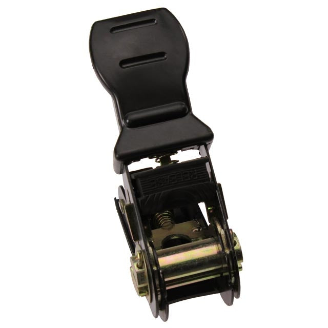 1" Black Rubber Handle Ratchet Buckles - 1,500 lbs. BS